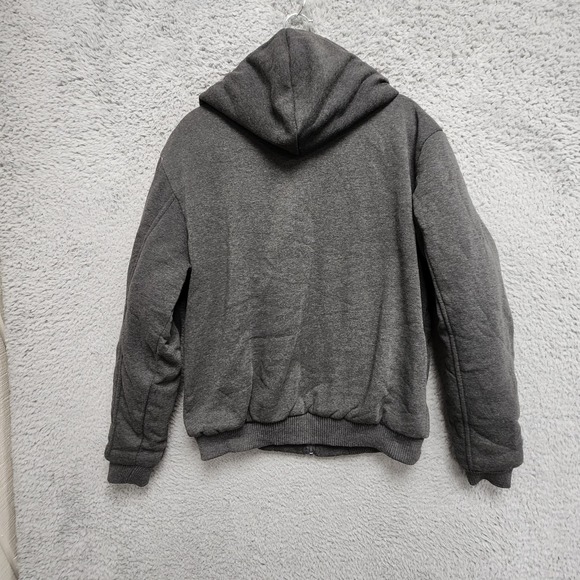 Giovanni Gali Fleece Jacket Mens Small Gray Sherpa Lined‎ Full Zip Hooded NEW - Picture 9 of 13